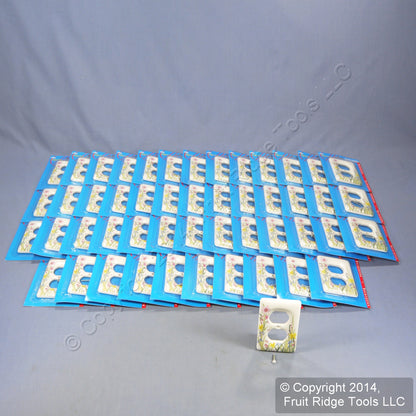 Leviton 89503-WFL Wildflower 1-Gang Duplex Ceramic Standard Wallplate Cover 50pc