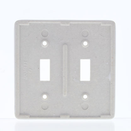 Leviton 89509-BL Blue Flower 2-Gang Standard Toggle Ceramic Wallplate Cover 5pcs