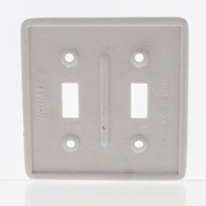 Leviton 89509-FLY Butterfly 2-Gang Toggle Ceramic Standard Wallplate Cover 5pcs