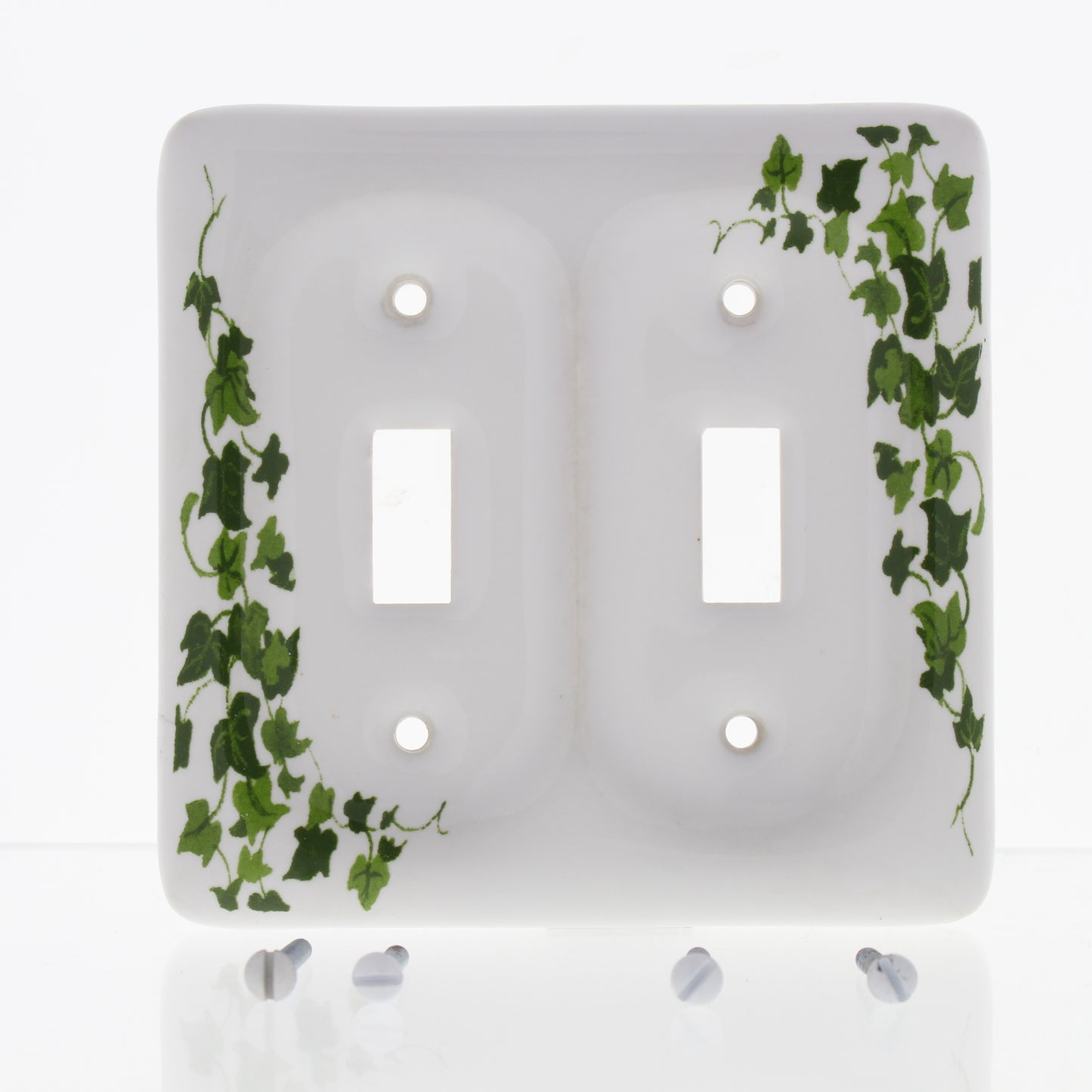 Leviton 89509-GRN Green Vine 2-Gang Toggle Ceramic Wallplate Standard Cover 5pcs