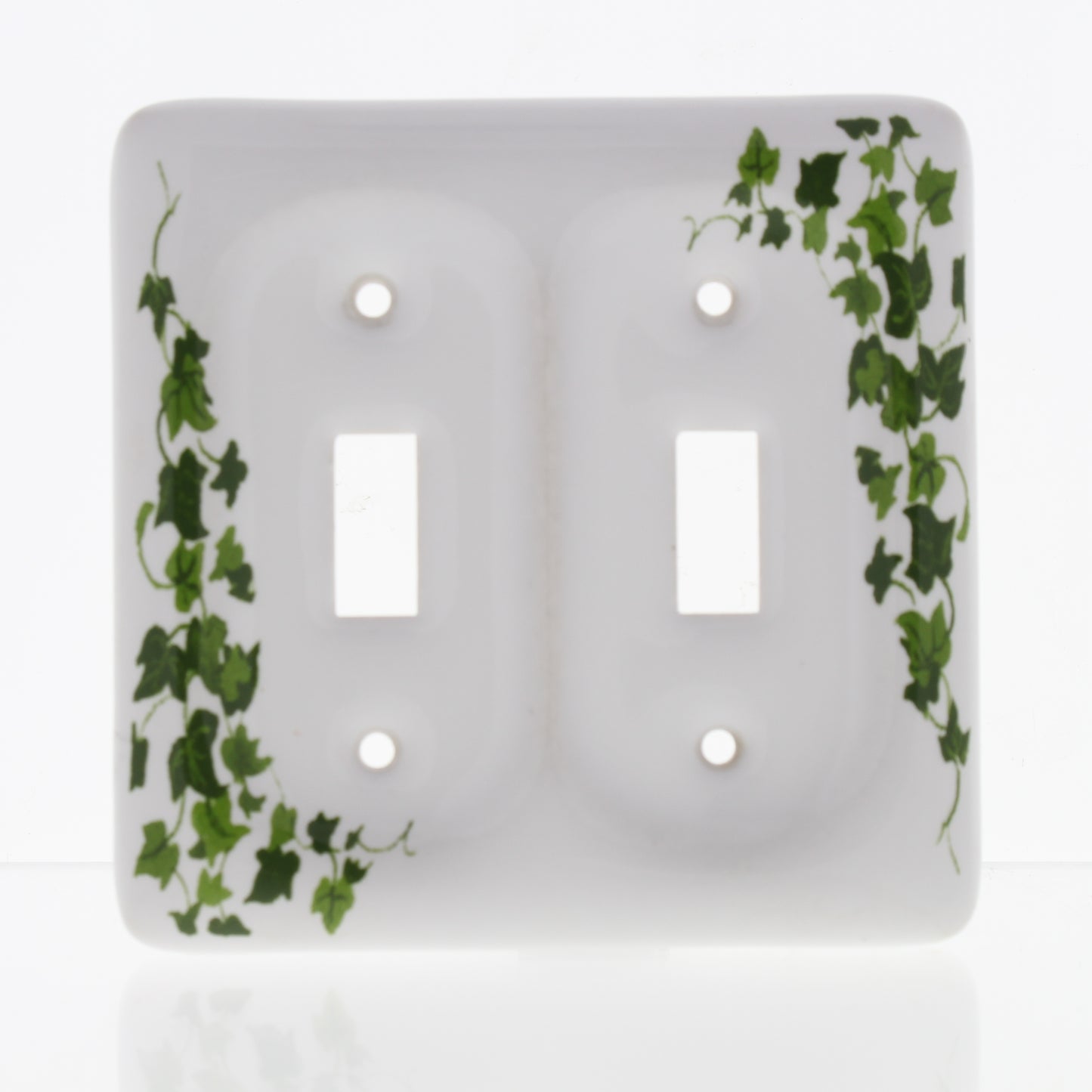 Leviton 89509-GRN Green Vine 2-Gang Toggle Ceramic Wallplate Standard Cover 5pcs
