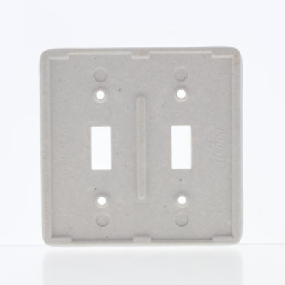Leviton 89509-GRN Green Vine 2-Gang Toggle Ceramic Wallplate Standard Cover 5pcs