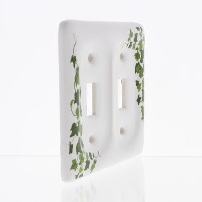 Leviton 89509-GRN Green Vine 2-Gang Toggle Ceramic Wallplate Standard Cover 5pcs