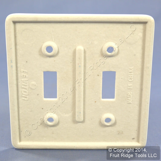 Leviton 89509-GRN Green Vine 2-Gang Ceramic Toggle Switch Standard Wallplate