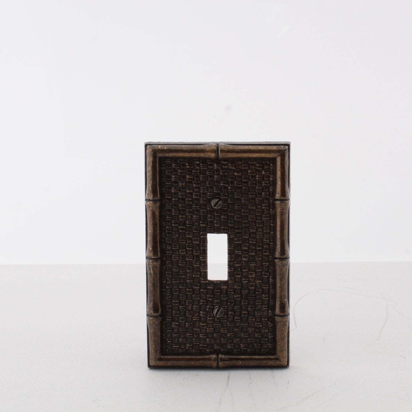 5 Leviton Brass Bamboo Tiki Metal Switch Cover Wall Plate Switchplates 89601