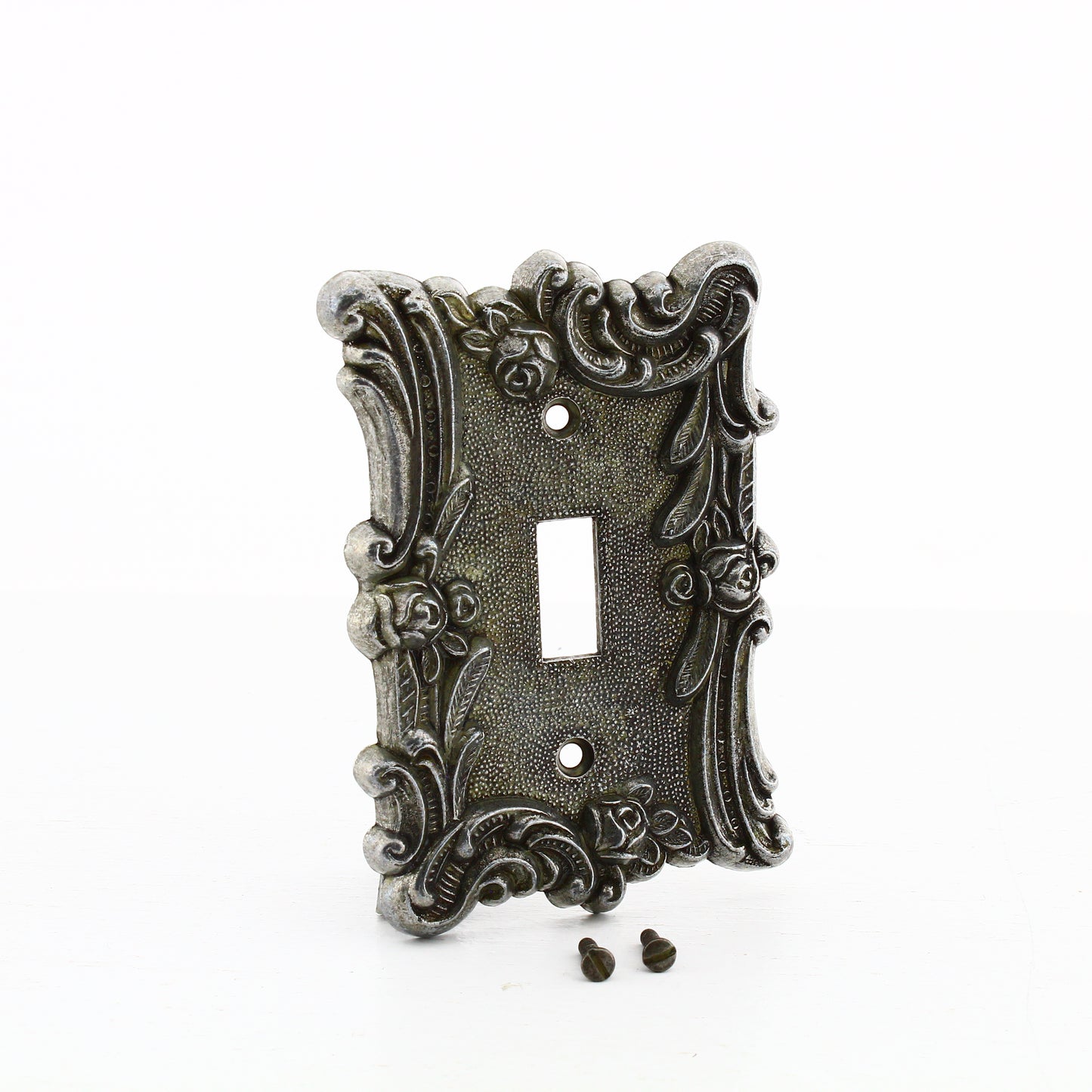 Leviton 89601-ASP Antique Silver 1-Gang Toggle Metal Oversize Wallplates 5-pack