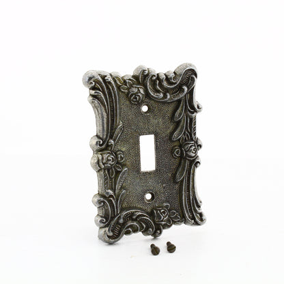 Leviton 89601-ASP Antique Silver 1-Gang Toggle Metal Oversize Wallplates 5-pack