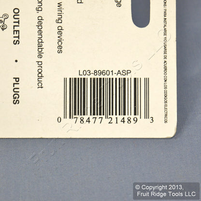 Leviton 89601-ASP Antique Silver 1-Gang Toggle Metal Oversize Wallplate Cover