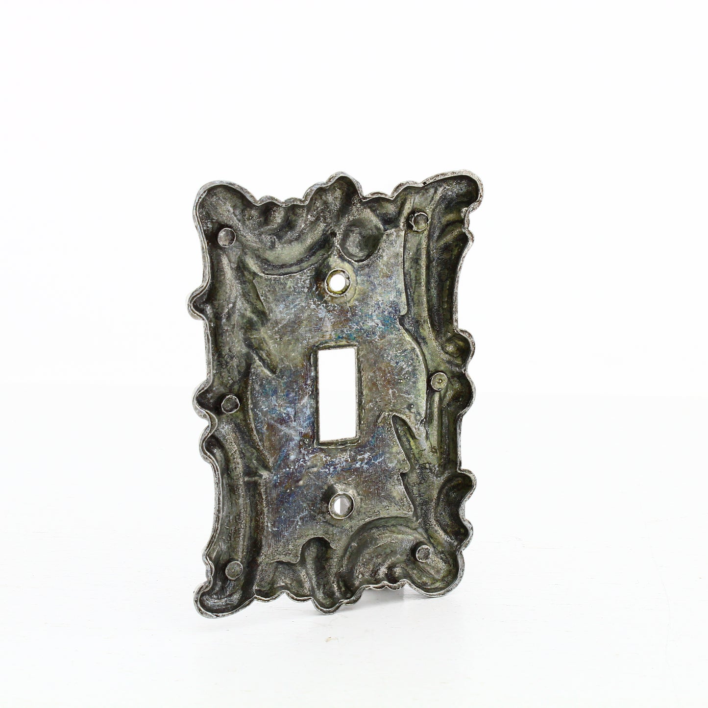 Leviton 89601-ASP Antique Silver 1-Gang Toggle Metal Oversize Wallplate Cover