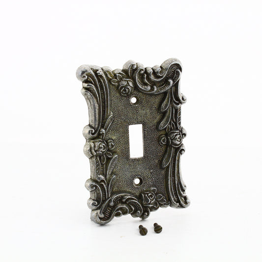 Leviton 89601-ASP Antique Silver 1-Gang Toggle Metal Oversize Wallplate Cover