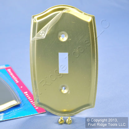 5 Leviton Brass Metal 1-Gang Switch Cover Wall Plate Switchplates 89601-CBR