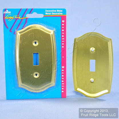 5 Leviton Brass Metal 1-Gang Switch Cover Wall Plate Switchplates 89601-CBR