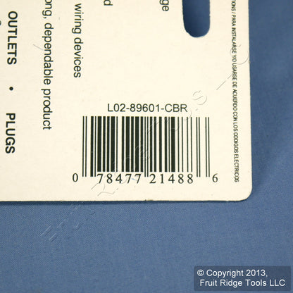 Leviton 1-Gang 89601-CBR Brass Toggle Switch Metal Oversize Wallplate Cover