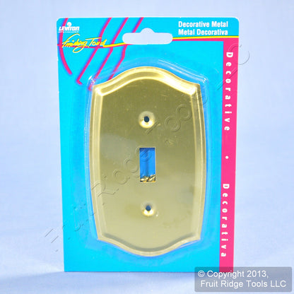 Leviton 1-Gang 89601-CBR Brass Toggle Switch Metal Oversize Wallplate Cover