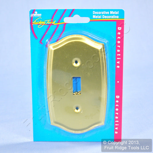 Leviton 1-Gang 89601-CBR Brass Toggle Switch Metal Oversize Wallplate Cover