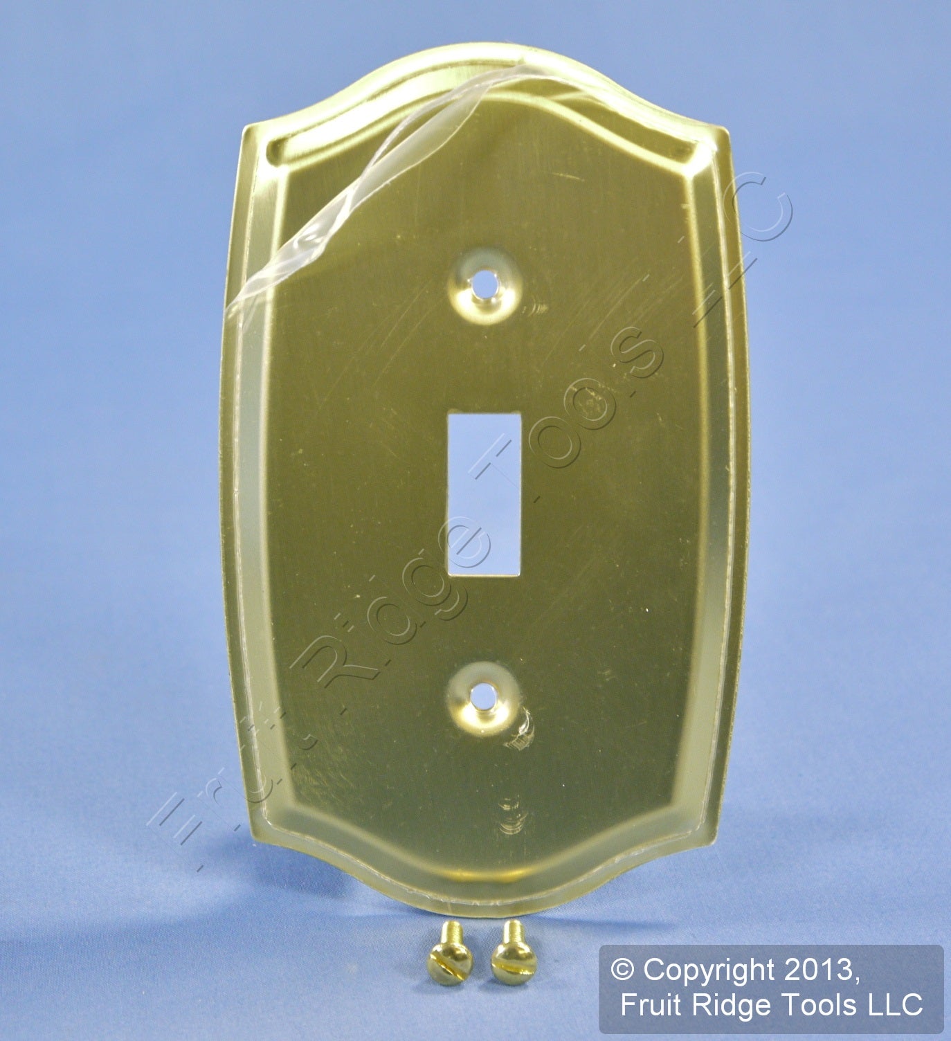 Leviton 1-Gang 89601-CBR Brass Toggle Switch Metal Oversize Wallplate Cover