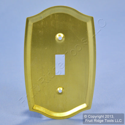 Leviton 1-Gang 89601-CBR Brass Toggle Switch Metal Oversize Wallplate Cover