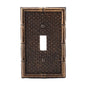 Leviton Antique Brass Finish Bamboo Tiki Metal Switch Cover Wall Plate 89601