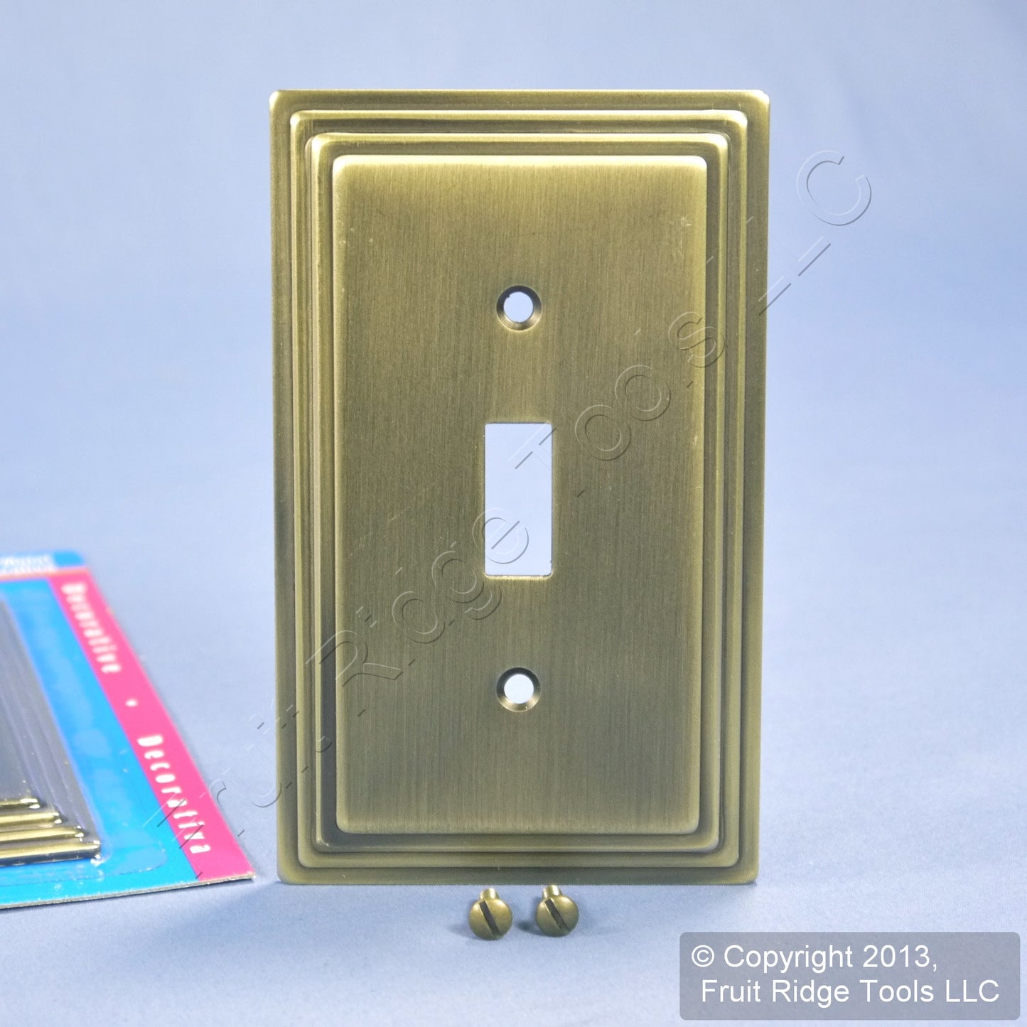 Leviton 89601-STB Brushed Brass 1-Gang Toggle Metal Oversize Wallplate Cover 5pc