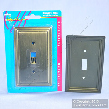 Leviton 89601-STB Brushed Brass 1-Gang Toggle Metal Oversize Wallplate Cover 5pc
