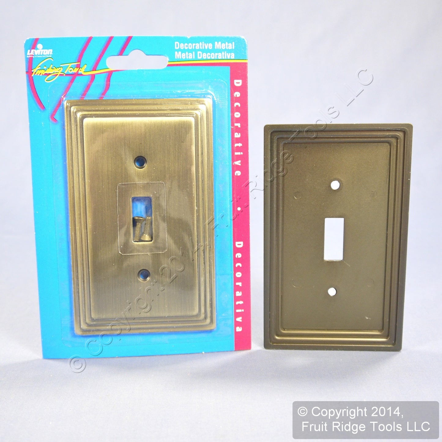 10 Leviton Brushed Brass Metal Switch Cover Wallplate Switchplates 89601-STB