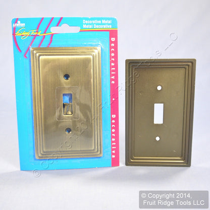 10 Leviton Brushed Brass Metal Switch Cover Wallplate Switchplates 89601-STB
