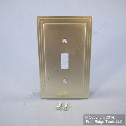 Leviton 89601-STC Brushed Chrome 1-Gang Toggle Metal Oversize Wallplates 5pcs