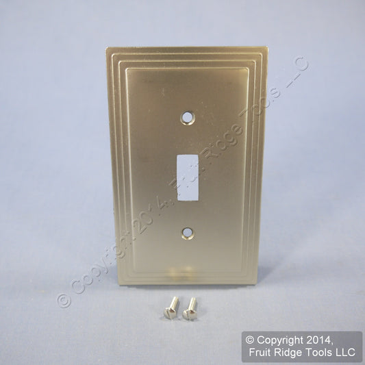 Leviton 89601-STC Brushed Chrome 1-Gang Toggle Metal Oversize Wallplates 5pcs