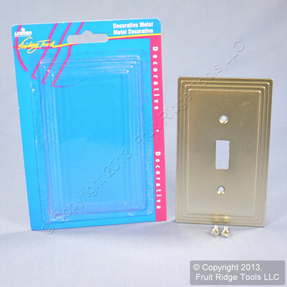 Leviton 89601-STC Brushed Chrome 1-Gang Toggle Metal Oversize Wallplate Cover