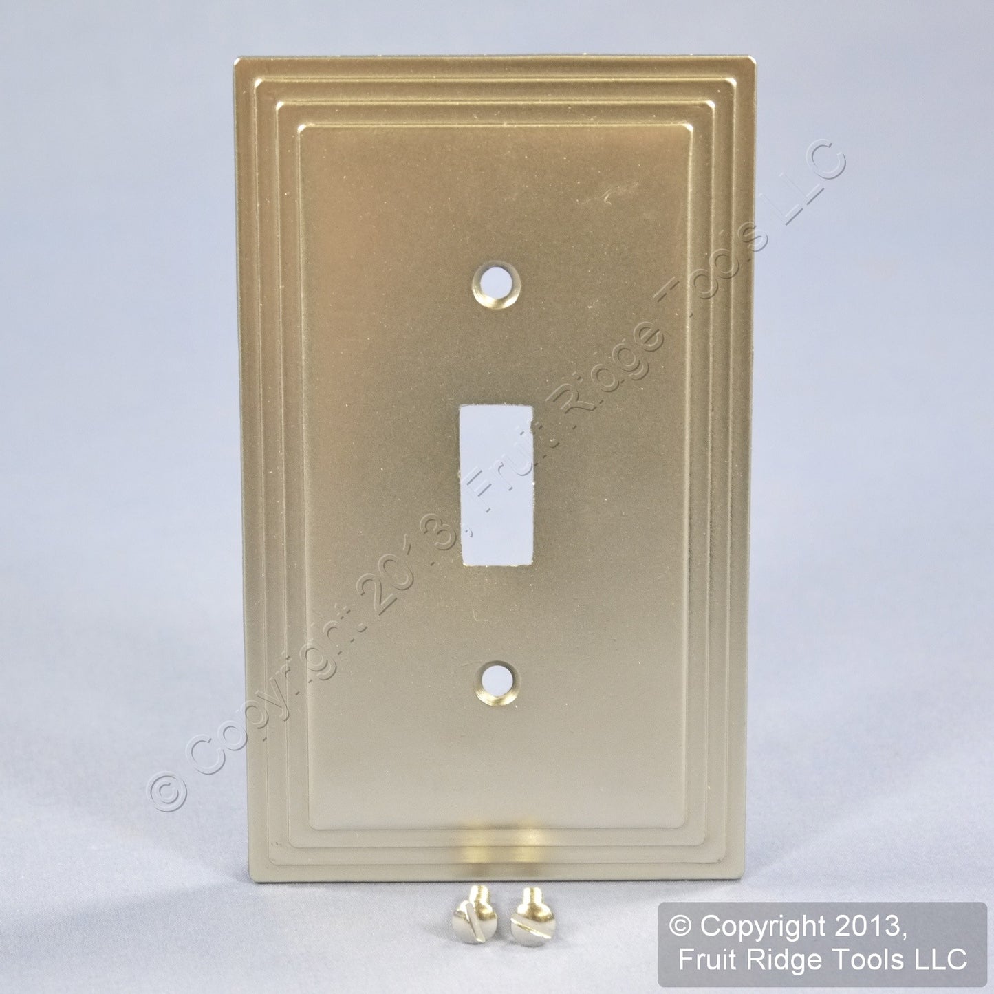 Leviton 89601-STC Brushed Chrome 1-Gang Toggle Metal Oversize Wallplate Cover