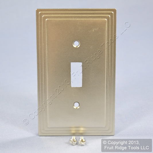 Leviton 89601-STC Brushed Chrome 1-Gang Toggle Metal Oversize Wallplate Cover