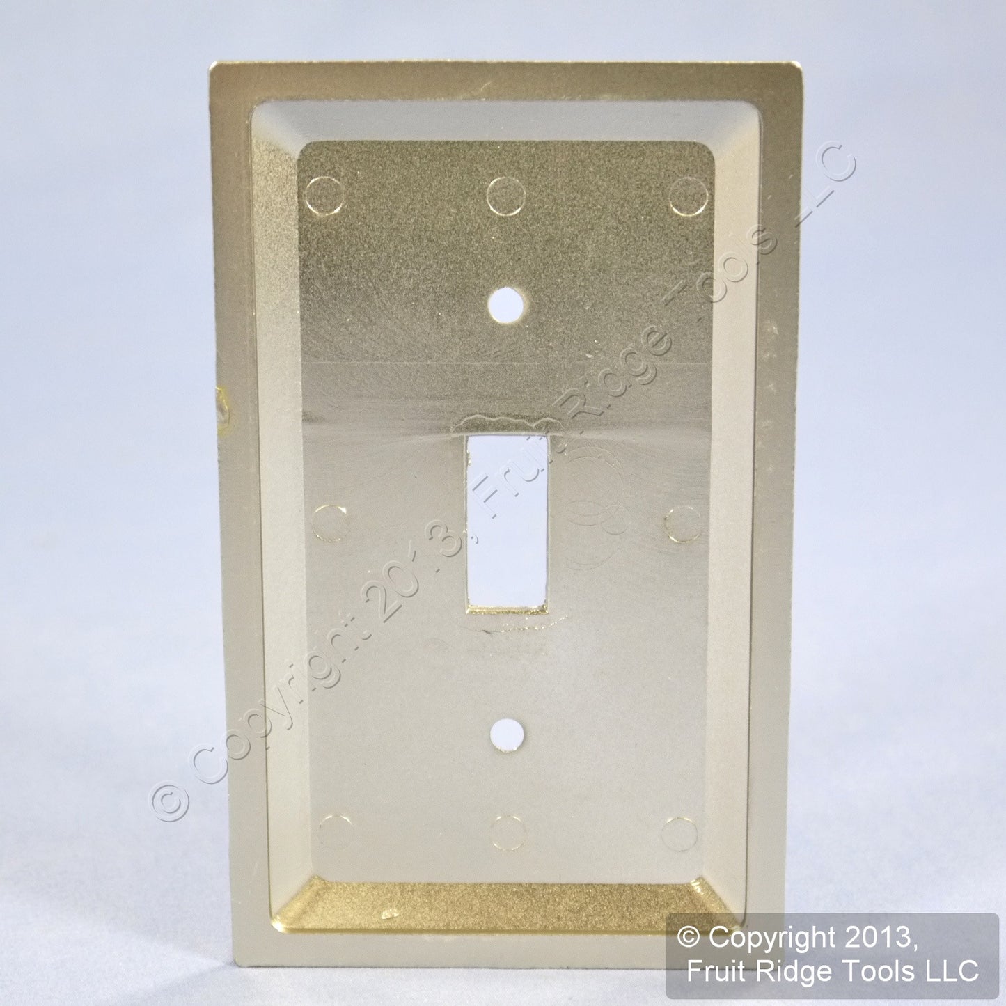 Leviton 89601-STC Brushed Chrome 1-Gang Toggle Metal Oversize Wallplate Cover