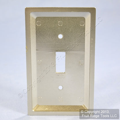 Leviton 89601-STC Brushed Chrome 1-Gang Toggle Metal Oversize Wallplate Cover