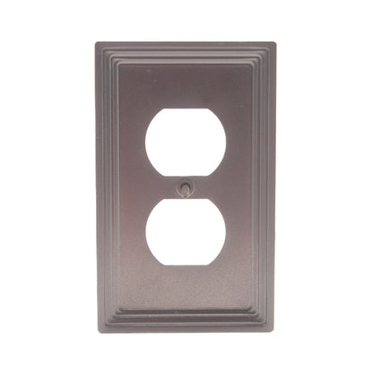 Leviton Metal Brushed Brass Receptacle Wallplate Duplex Outlet Cover 89603-STB