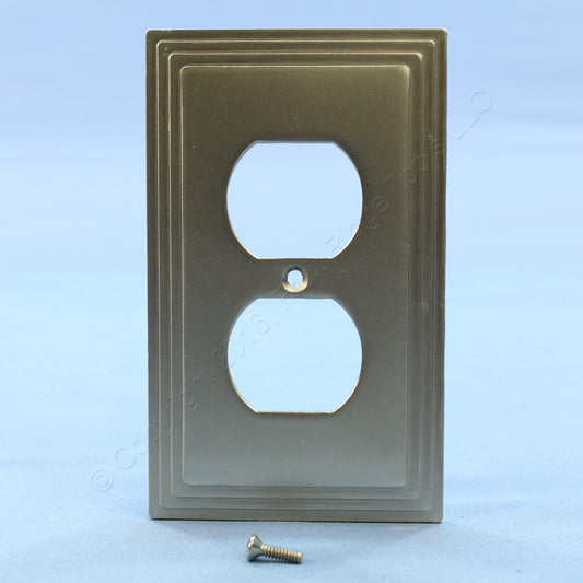 Leviton 89603-STC Brushed Chrome 1-Gang Duplex Metal Oversize Wallplate Cover