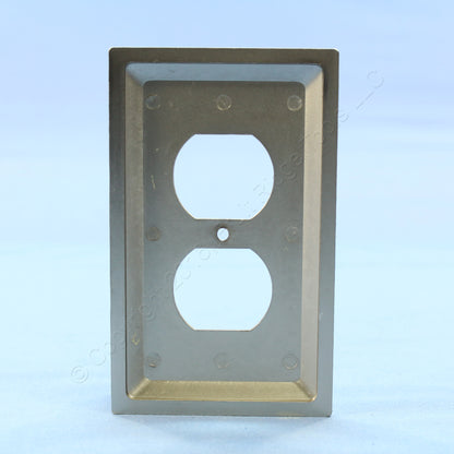 Leviton 89603-STC Brushed Chrome 1-Gang Duplex Metal Oversize Wallplate Cover
