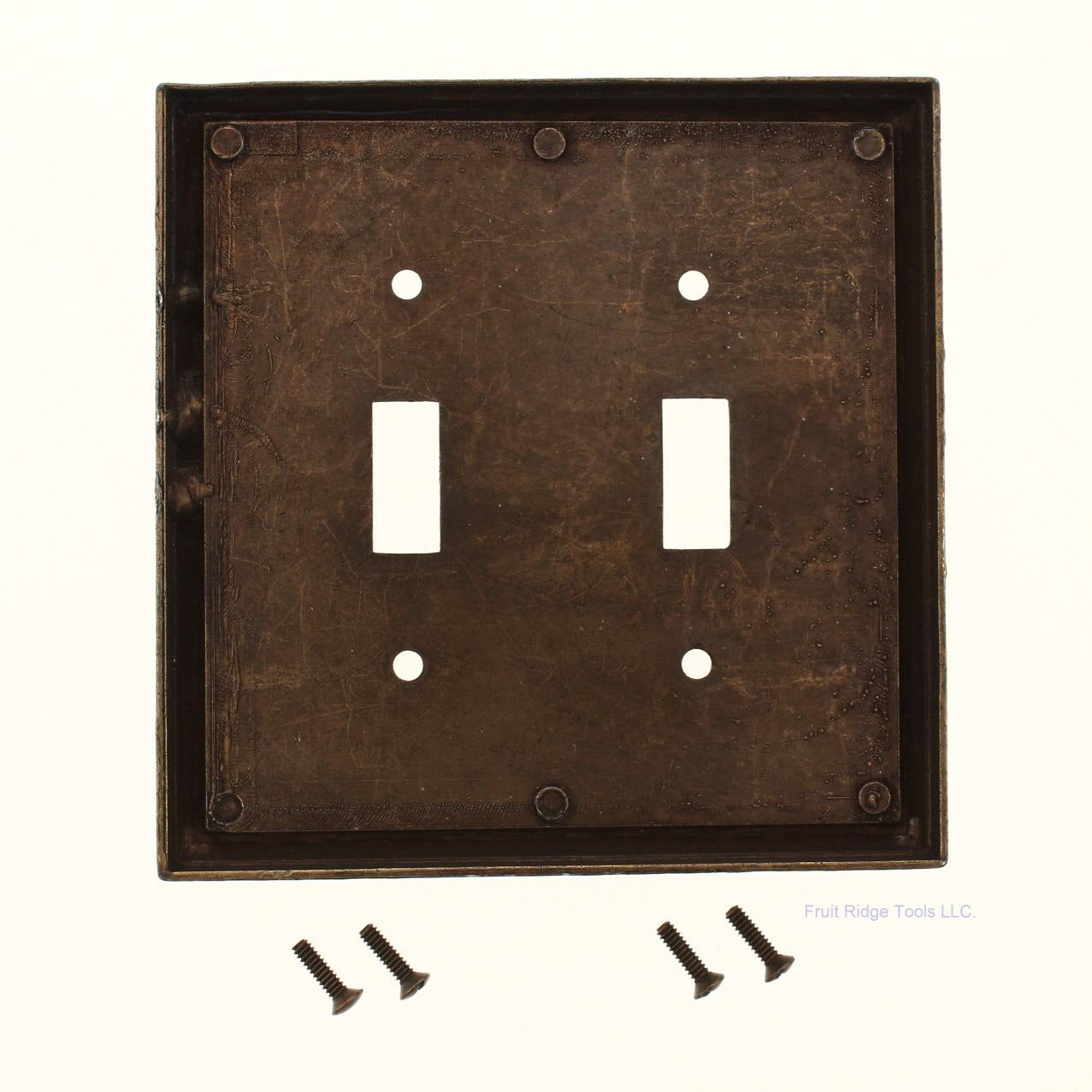 Leviton Antique Brass Finish Tiki Bamboo 2-Gang Switch Cover Plate Switchplate