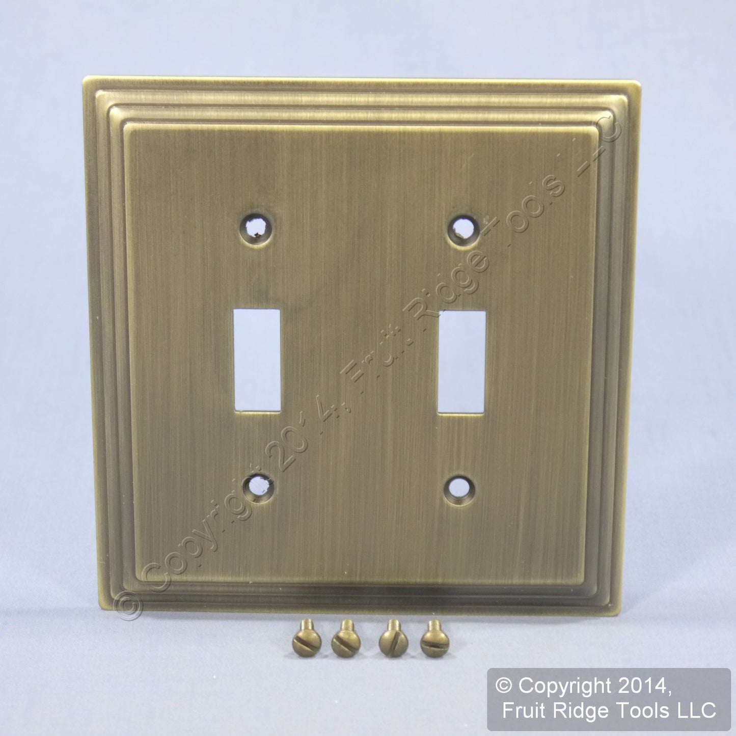 Leviton Brushed Midway Stepped Brass Plated Switch Cover Wallplate 89609-STB