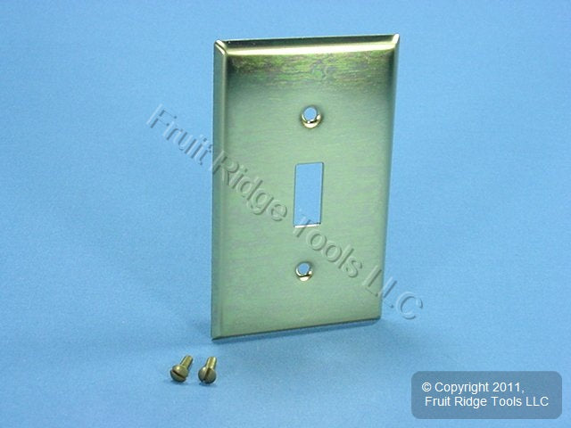 Leviton Polished Brass 1-Gang Toggle Switch Cover Wall Plate Switchplate 89701