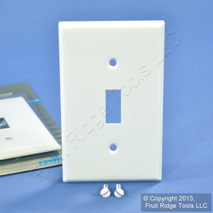 Leviton 89991 White 1-Gang Toggle Painted Metal Standard Wallplate Cover 5-pack