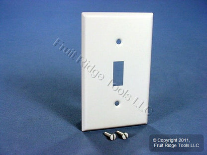 Leviton 89991 White 1-Gang Toggle Switch Painted Metal Standard Wallplate Cover