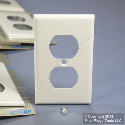 Leviton 89993 White 1-Gang Duplex Painted Metal Standard Wallplate Cover 50-pack