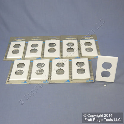 Leviton 89993 White 1-Gang Duplex Painted Metal Standard Wallplate Cover 10-pack