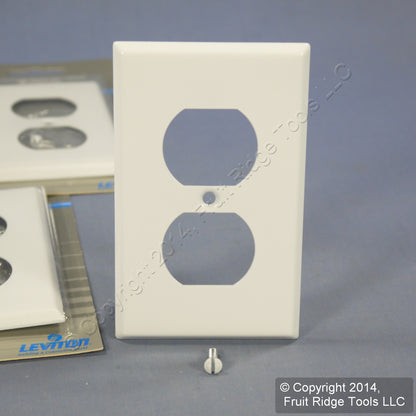Leviton 89993 White 1-Gang Duplex Painted Metal Standard Wallplate Cover 10-pack