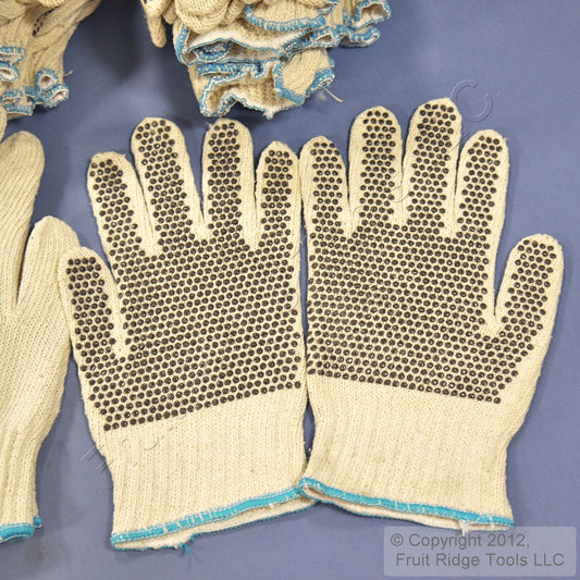 144 Pairs Non-Slip Dot Cloth Work Gloves - SMALL