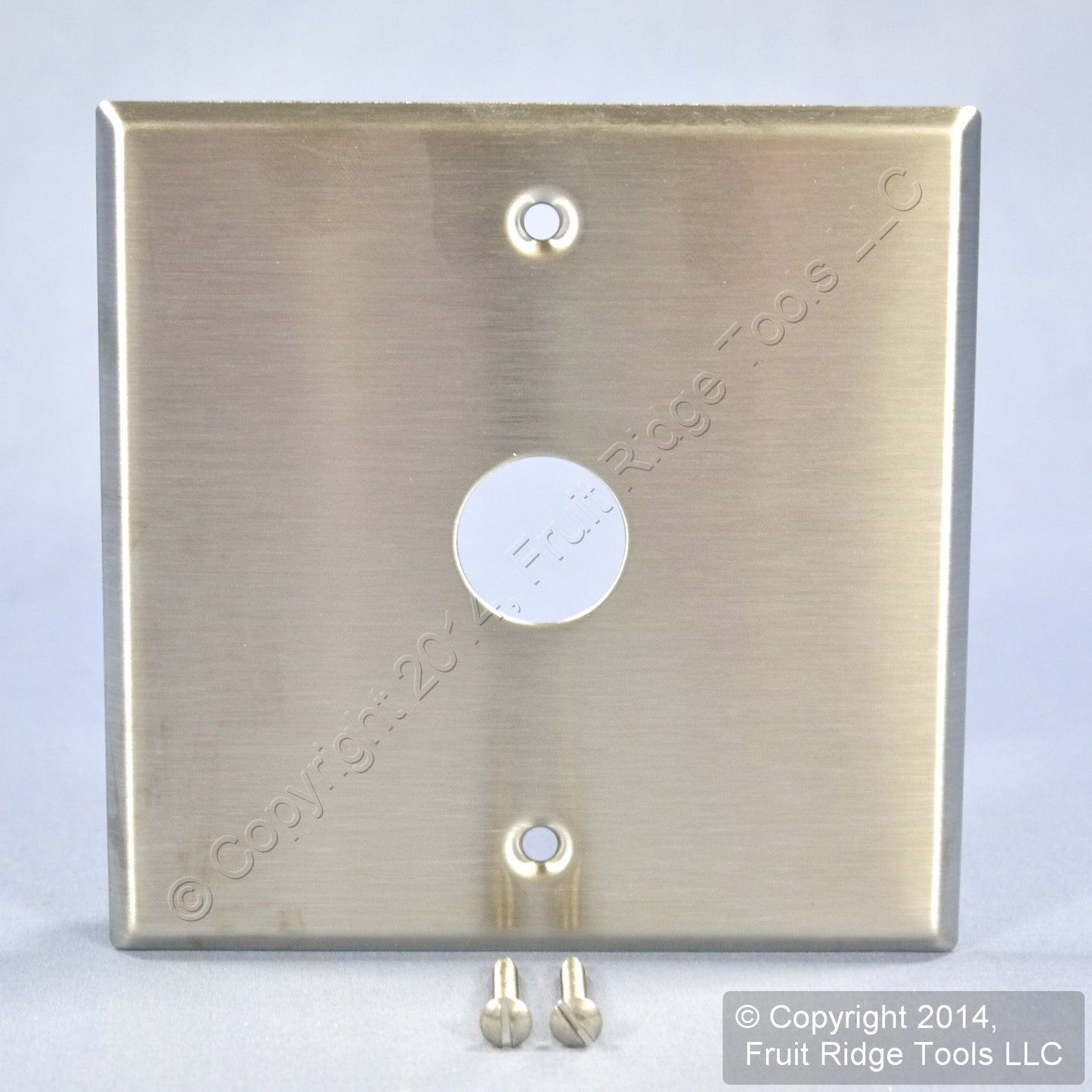 Leviton 90001-S3-33 2-Gang Stainless Steel Non-Magnetic Phone Cable Wallplate
