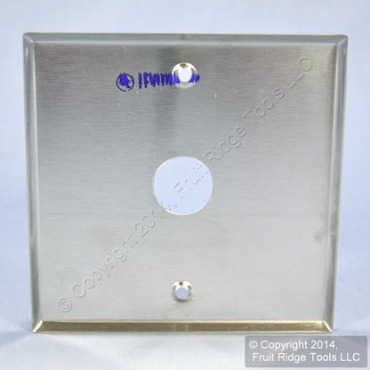 Leviton 90001-S3-33 2-Gang Stainless Steel Non-Magnetic Phone Cable Wallplate