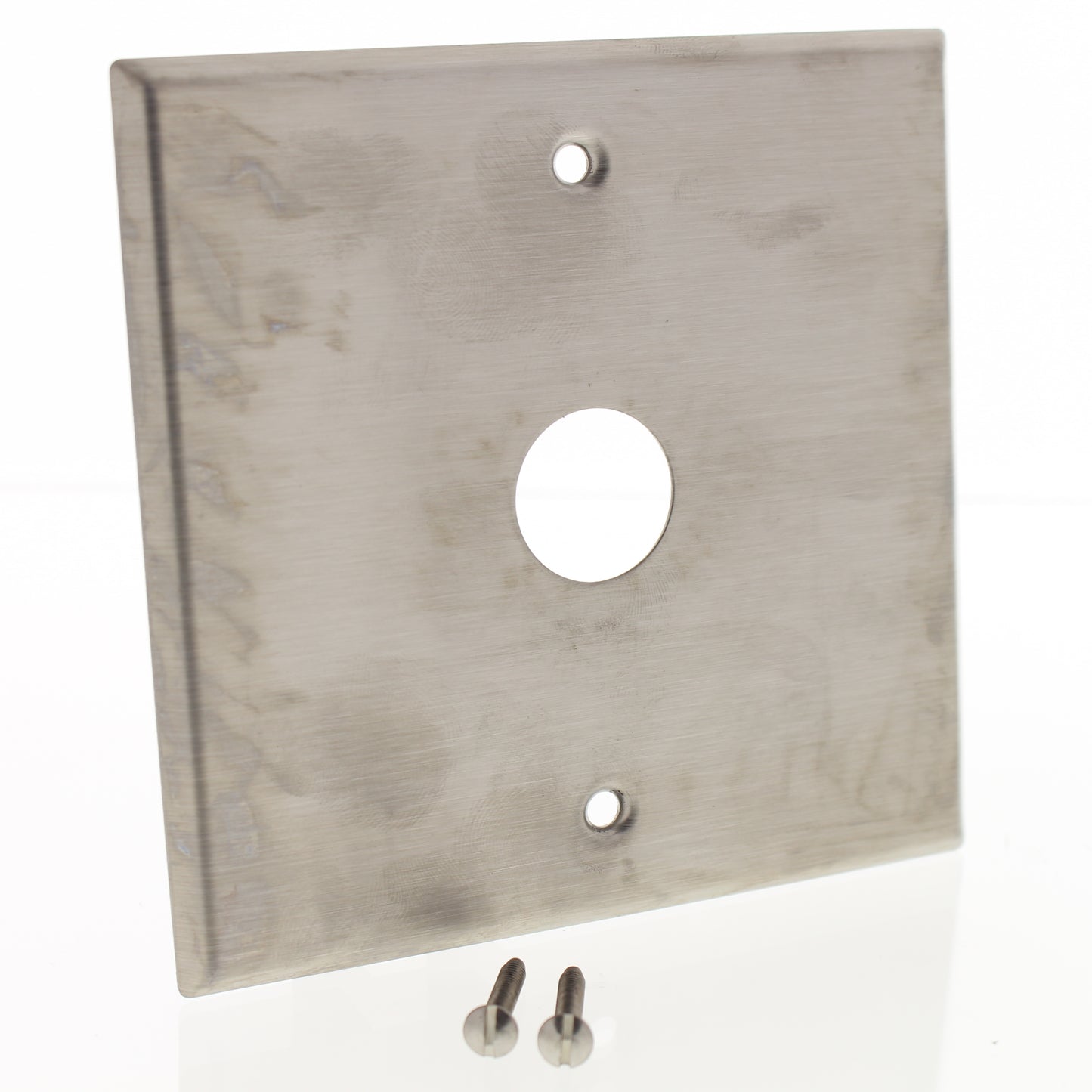 Leviton 90002-S4 Stainless Steel 2-Gang 7/8" Corbin Power Lock Opening Wallplate