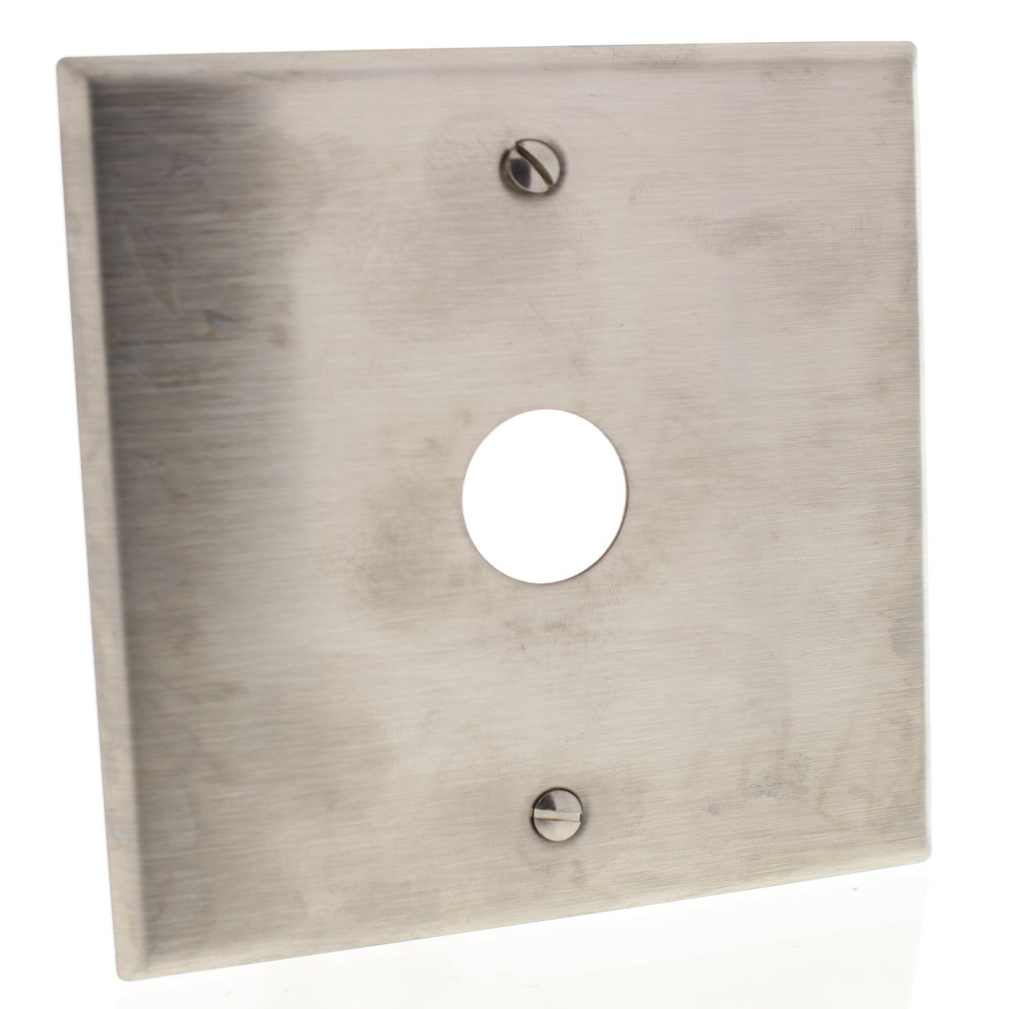 Leviton 90002-S4 Stainless Steel 2-Gang 7/8" Corbin Power Lock Opening Wallplate