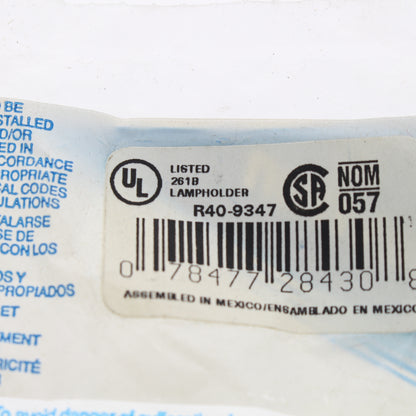 Leviton 9347-L00 Keyless Light Socket Lampholder Short Electrolier Gold 1/8 IPS